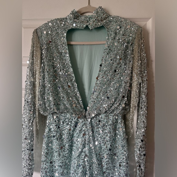 Nasty Gal Embellished Sequin Fringe Mini Dress NWT - Picture 13 of 17